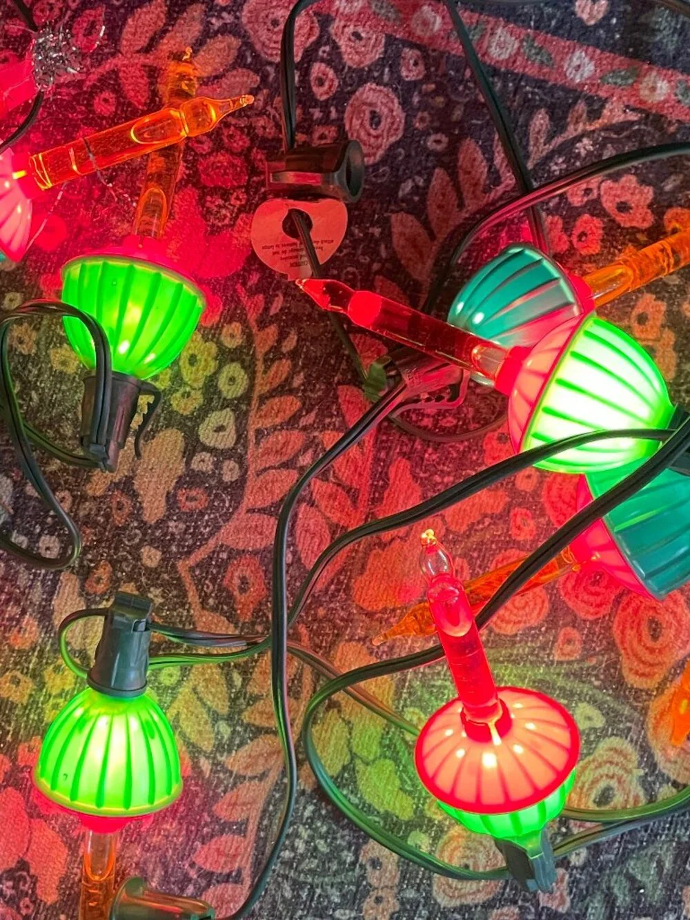 Vtg Noma Bubble Lites 2 Christmas Strands -  for indoor use - Tested